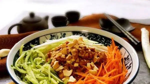 Xin Ramen coreano piccante con verdure essiccate